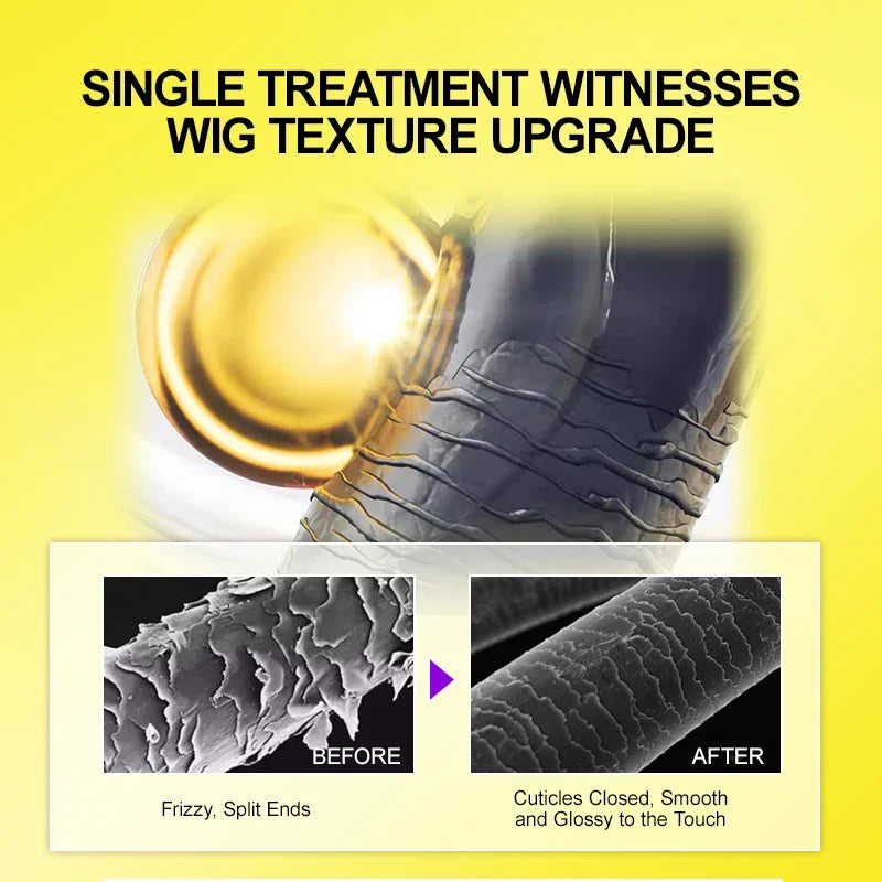 PURC Argan Oil Hair Mask Wig Care Products for Human Hair Repair Damaged Smoothing Wig Hair Care for Women 100ml/3.53 oz.