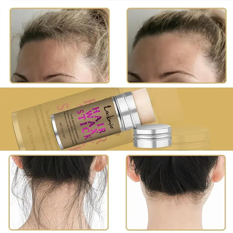 LOCKMIO Women Hair Wax Stick for Wigs Anti-frizz Flyaways Control Styling Wax Long-lasting Smooth Broken Back Hair Pomade Cream