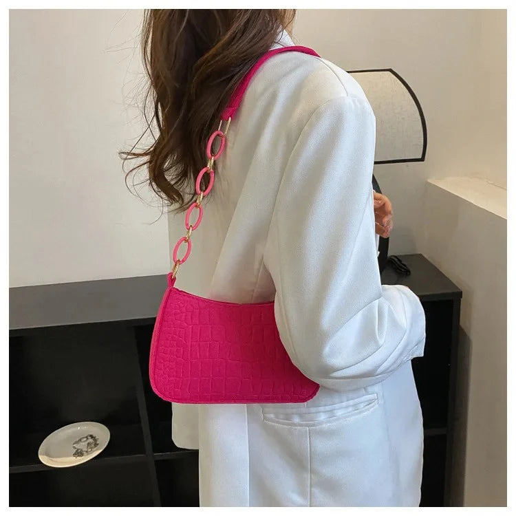 Lady Felt Armpit Design Luxury Tote Released Fashion Ladies Handbag Under Crescent Small Square Bag Lady Felt Armpit Design Luxu