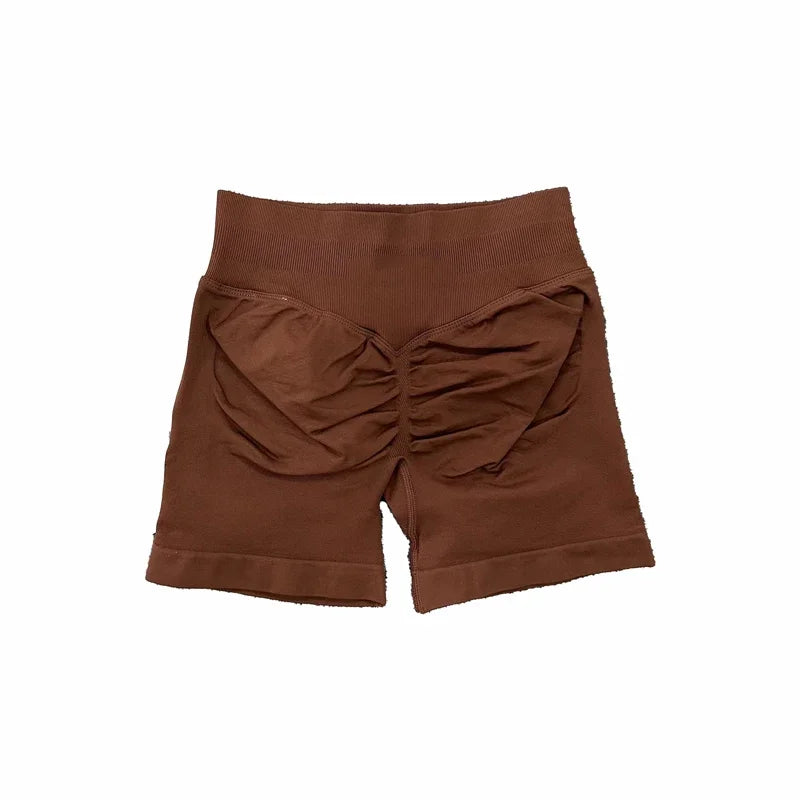 Impact Shorts with Logo Women Seamless Yoga Shorts Scrunch Bum Gym Shorts Workout Biker Short Fitness