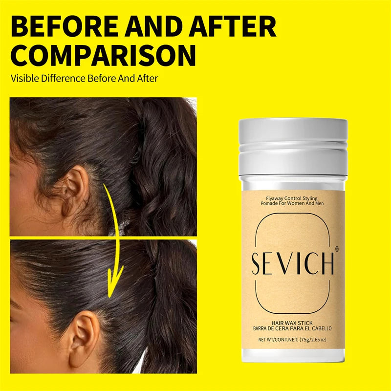 SEVICH Hair Wax Stick for Women and Kids Long Lasting Hold Pomade Control Broken Frizz Flyaway Styling Wax for Natural Wigs 75G