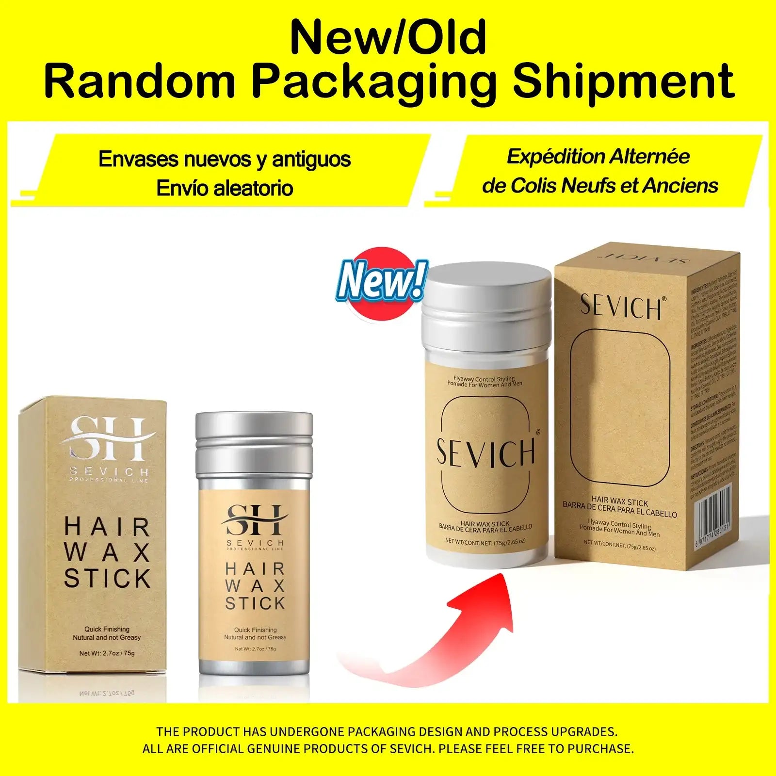 SEVICH Hair Wax Stick for Women and Kids Long Lasting Hold Pomade Control Broken Frizz Flyaway Styling Wax for Natural Wigs 75G