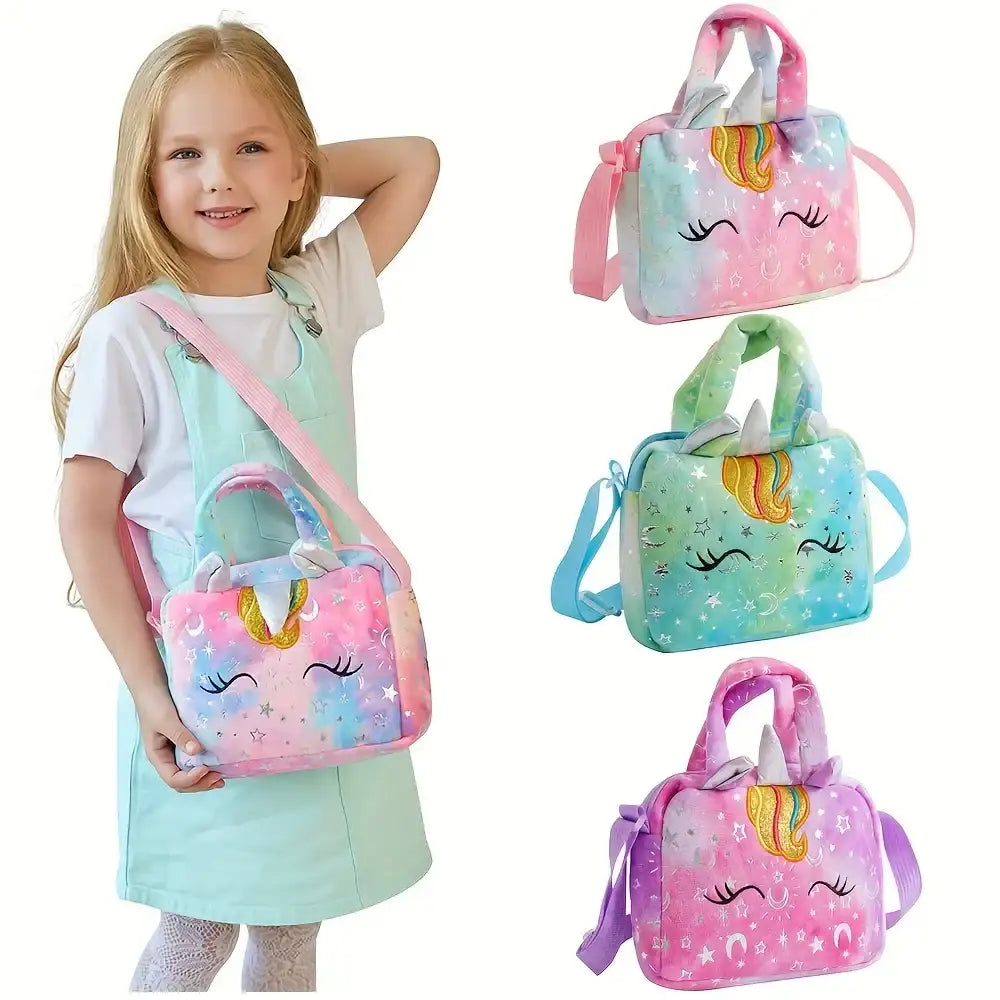 Fashion Sweet Unicorn Handbags For Girls Cute Kid Crossbody Shoulder Bag Children Birthday Party Gift Little Girl Small Purse