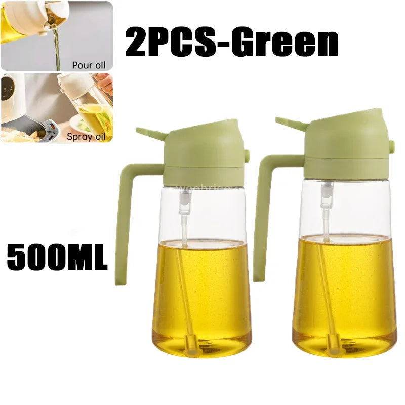 2in1 Kitchen Spray Oil Dispenser Oil Sprayer Polisher or Oil Brush for Air Fryer Salad Grilling Roasting Cooking Kitchen Acceeso
