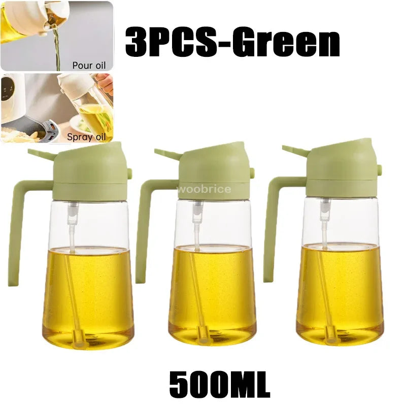 2in1 Kitchen Spray Oil Dispenser Oil Sprayer Polisher or Oil Brush for Air Fryer Salad Grilling Roasting Cooking Kitchen Acceeso