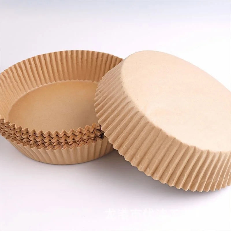 50/100Pcs Air Fryer Disposable Paper Non-Stick Airfryer Baking Papers Round Air-Fryer Paper Liners Paper Kitchen Accessories