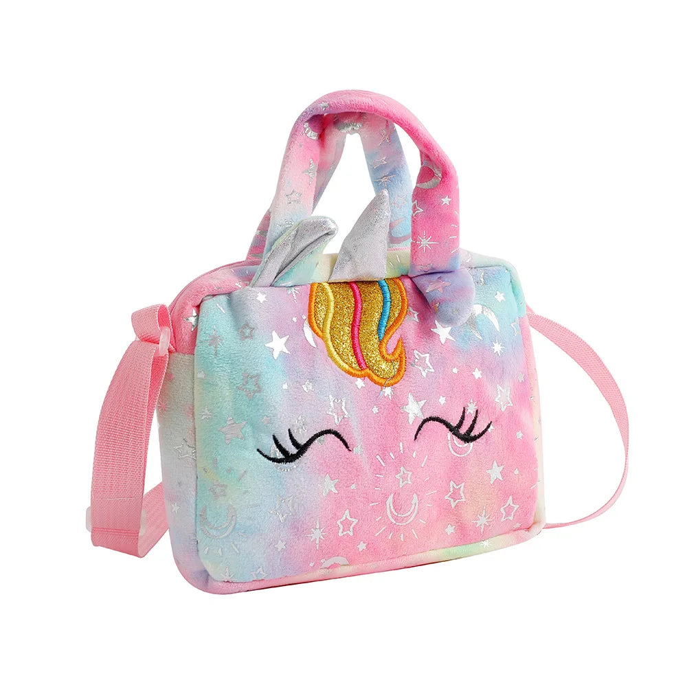 Fashion Sweet Unicorn Handbags For Girls Cute Kid Crossbody Shoulder Bag Children Birthday Party Gift Little Girl Small Purse