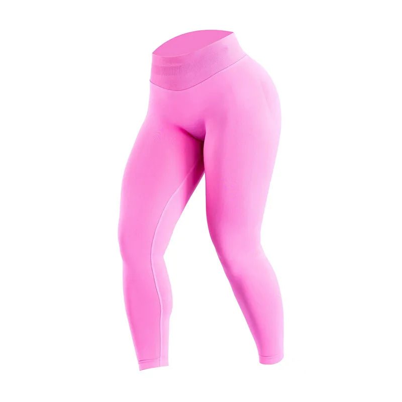 Women's High Waist Athletic Leggings - Peach Buttocks Yoga Pants - Curated Sparkle Parlor