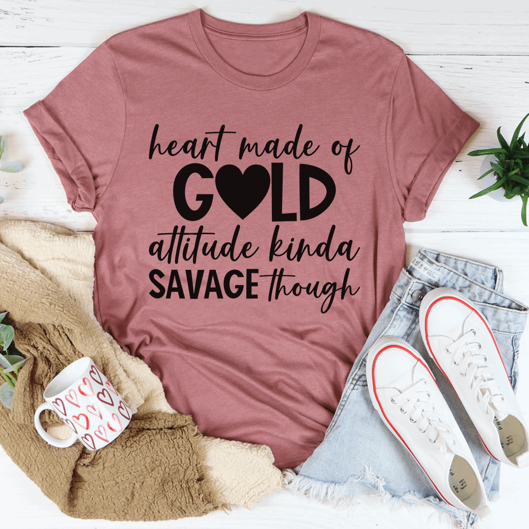 Heart Made Of Gold Tee - Curated Sparkle Parlor