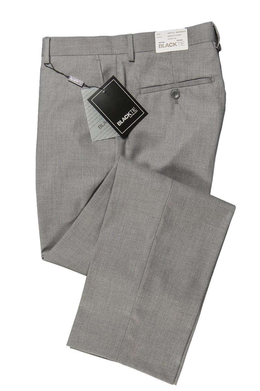 "Bradley" Heather Grey Luxury Wool Blend Suit Pants - Curated Sparkle Parlor