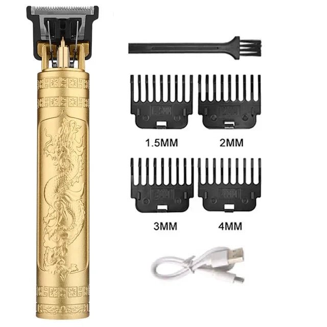 Vintage Hair Clipper Cordless Trimmer portable USB Fast Charging Hair Cut Machine Electric Shaver - Curated Sparkle Parlor