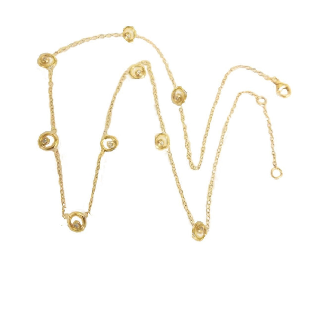 Karma Chain - 14K Gold with Ripples of Diamonds - Curated Sparkle Parlor