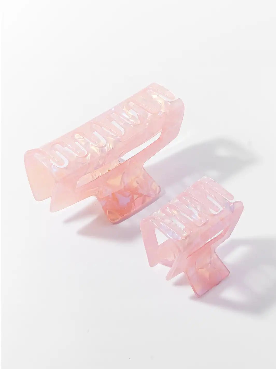 Rose Quartz Claw Clips, Set of 2 - Curated Sparkle Parlor