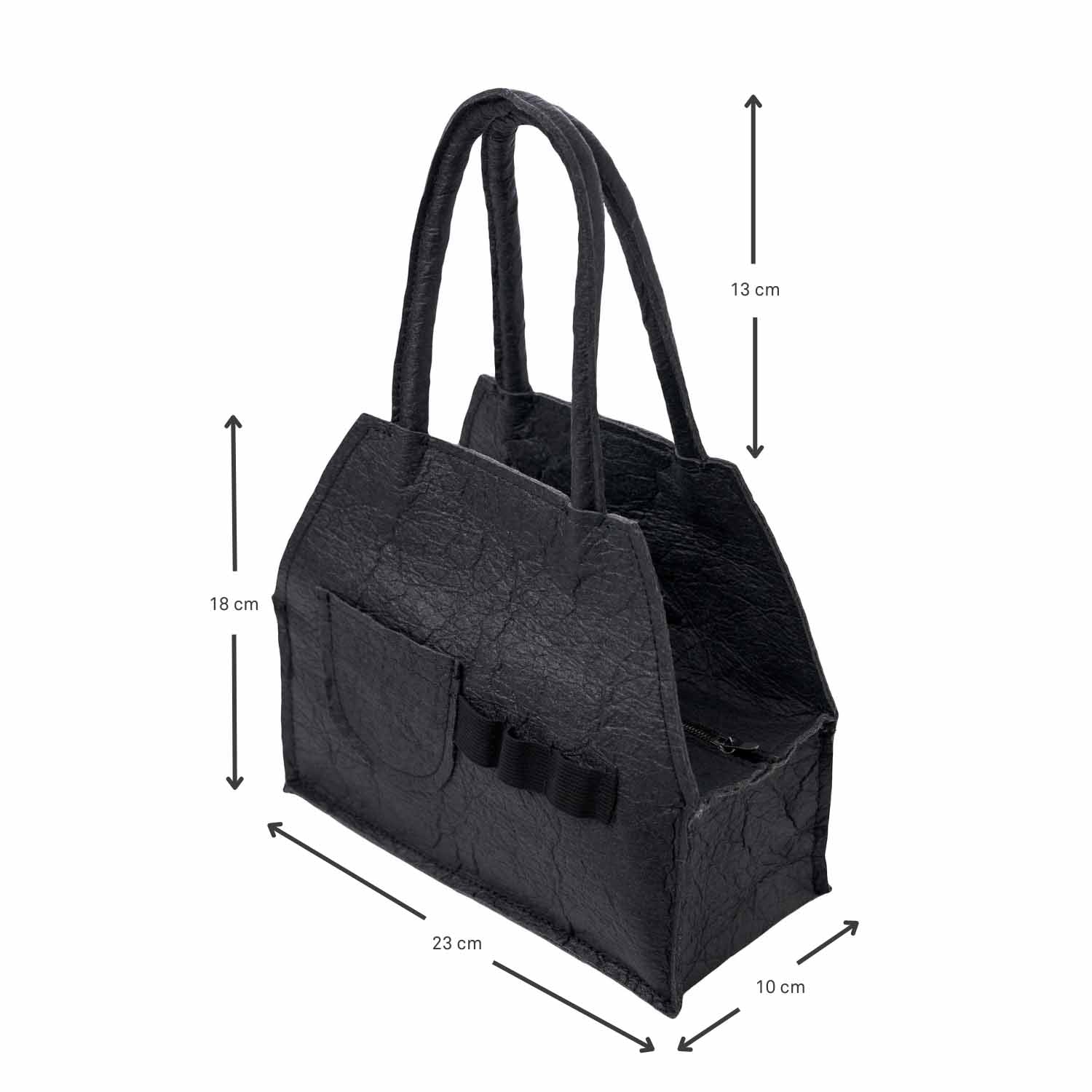 Black Pinatex Handbag - Curated Sparkle Parlor