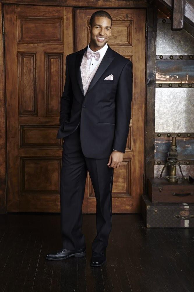 "Vienna" Black Tuxedo Jacket Peak (Separates) - Curated Sparkle Parlor