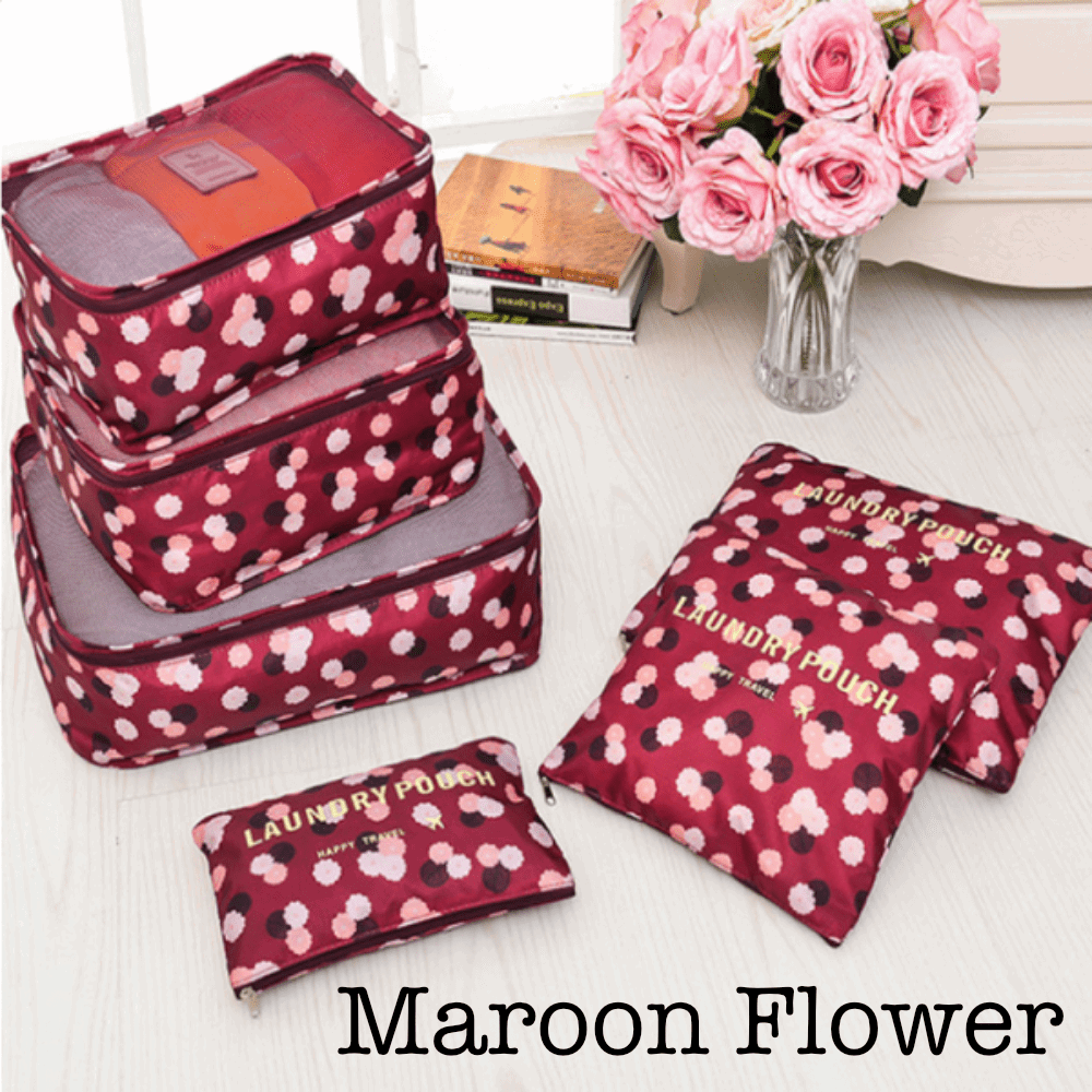 6 Piece Travel Organizer - Curated Sparkle Parlor
