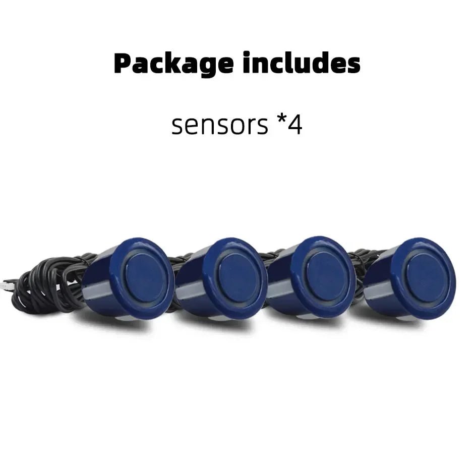 Hippcron 4PCS 22mm Car Parking Sensors Backup Radar System Black Red Blue Gold Grey Silver Champagne Gold White Color Sensor - Curated Sparkle Parlor