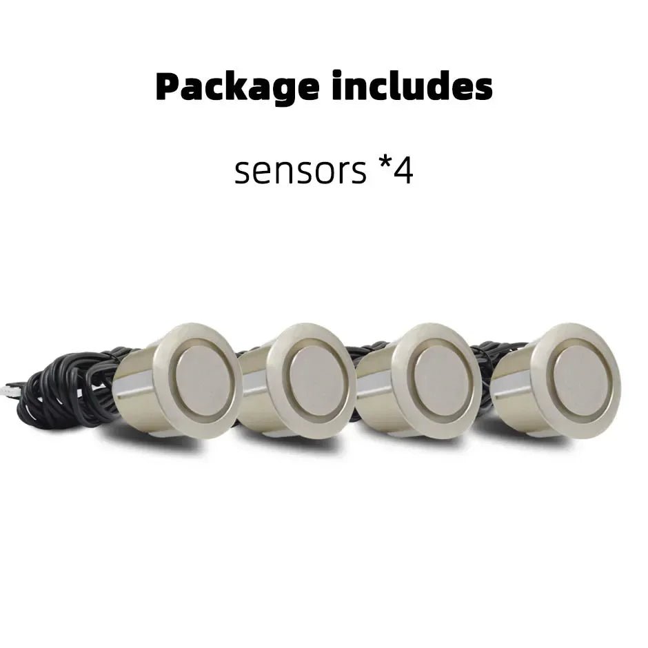 Hippcron 4PCS 22mm Car Parking Sensors Backup Radar System Black Red Blue Gold Grey Silver Champagne Gold White Color Sensor - Curated Sparkle Parlor