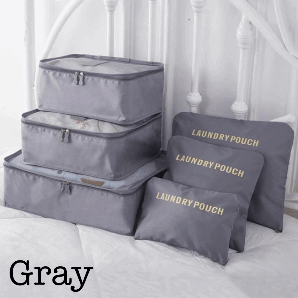 6 Piece Travel Organizer - Curated Sparkle Parlor