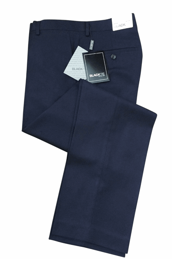 "Bradley" Midnight Navy Luxury Wool Blend Suit Pants - Curated Sparkle Parlor