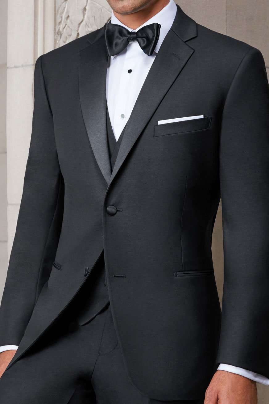 "Hartford" Black Tuxedo Jacket Notch (Separates) - Curated Sparkle Parlor