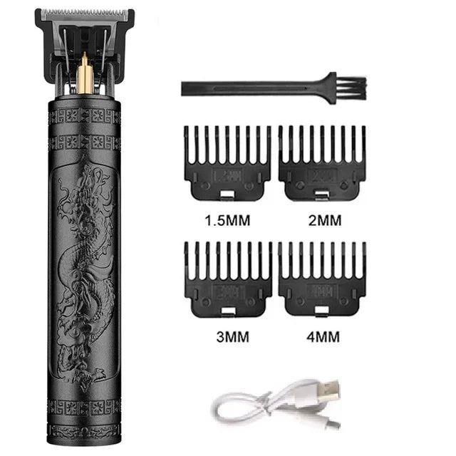 Vintage Hair Clipper Cordless Trimmer portable USB Fast Charging Hair Cut Machine Electric Shaver - Curated Sparkle Parlor
