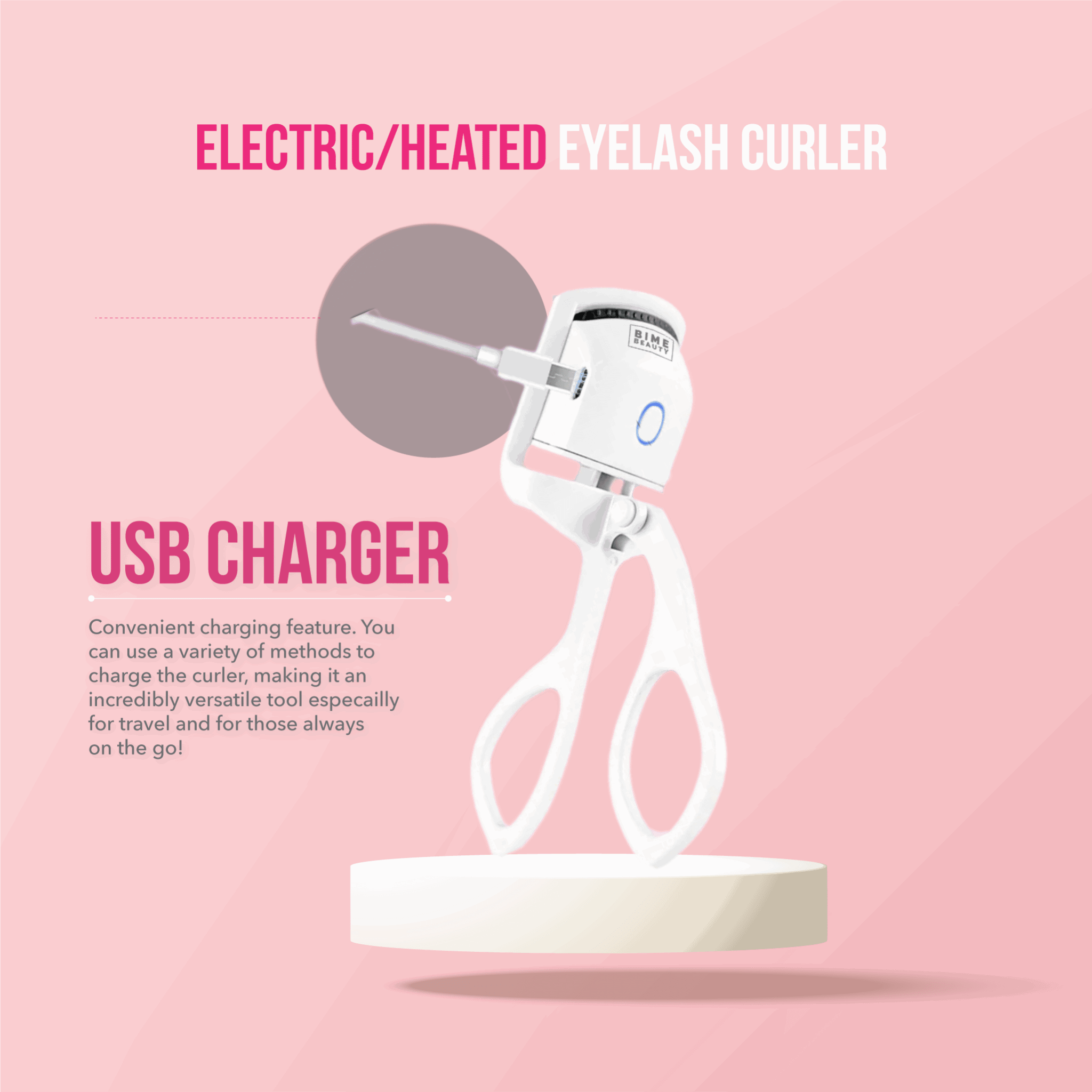 Electric Hot Heated Eyelash Curler - Curated Sparkle Parlor