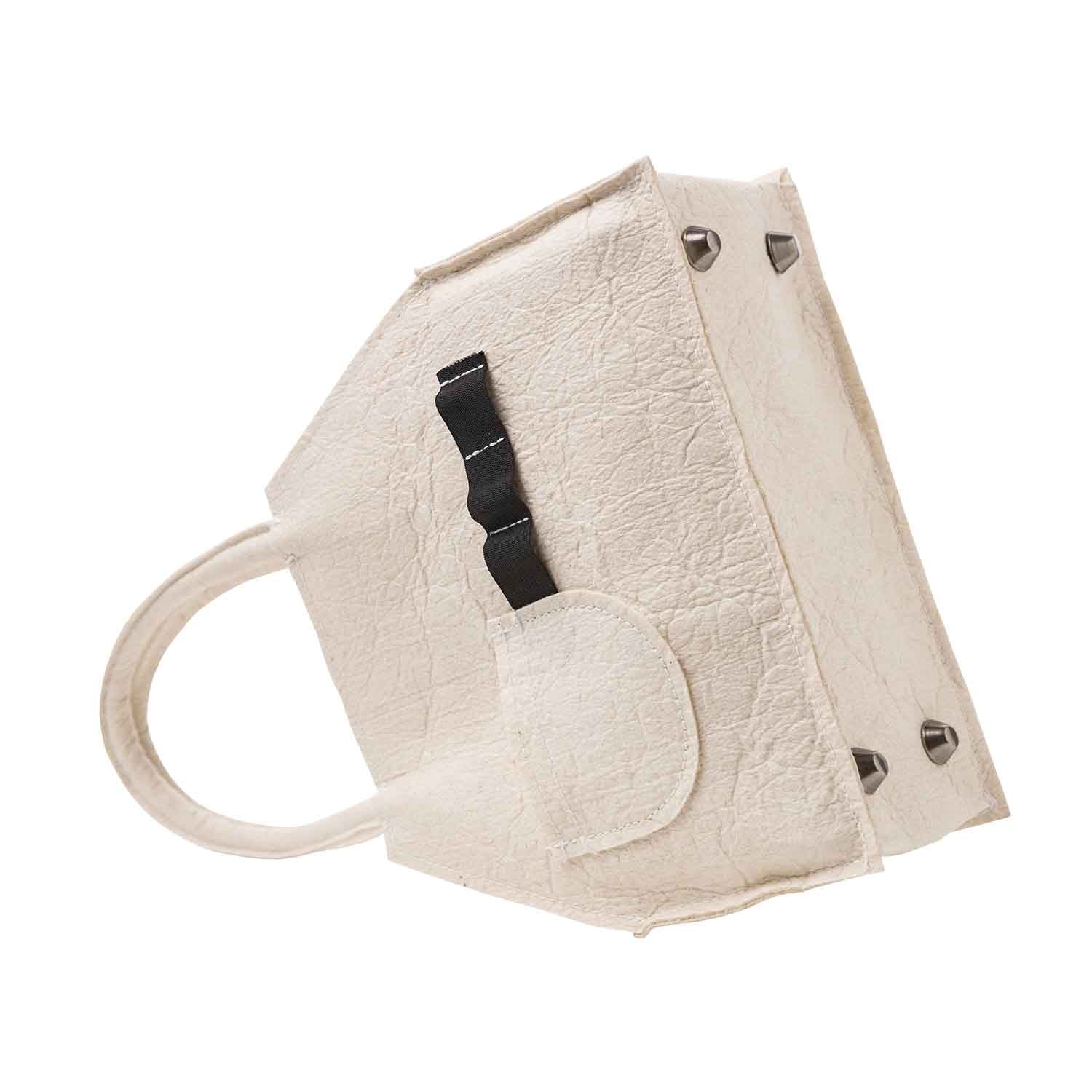 White Pinatex Handbag - Curated Sparkle Parlor