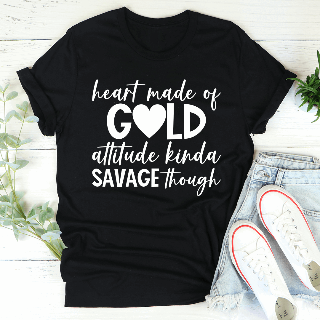 Heart Made Of Gold Tee - Curated Sparkle Parlor