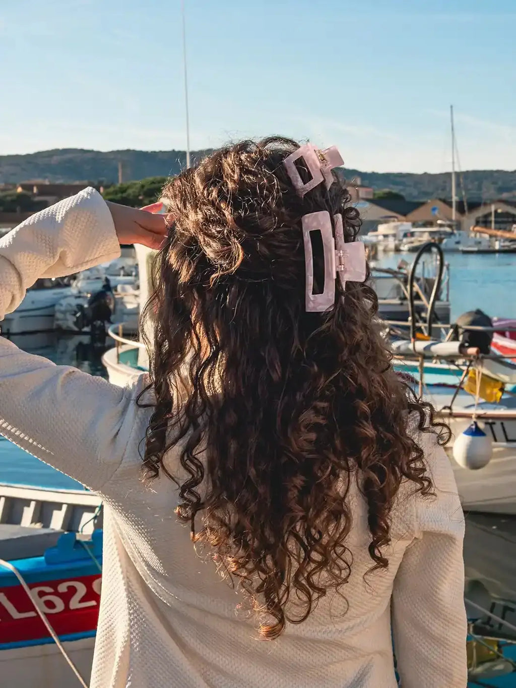 Rose Quartz Claw Clips, Set of 2 - Curated Sparkle Parlor