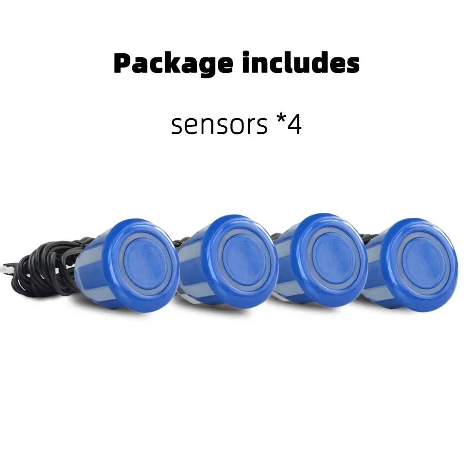 Hippcron 4PCS 22mm Car Parking Sensors Backup Radar System Black Red Blue Gold Grey Silver Champagne Gold White Color Sensor - Curated Sparkle Parlor
