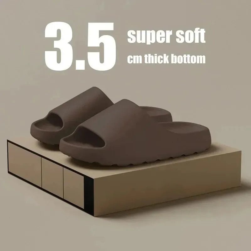 Coconut EVA Soft Thick Soled Slippers Women's Summer Fashion Wear Slippers Home Shower Sandals Men's Beach Shoes Slides - Curated Sparkle Parlor