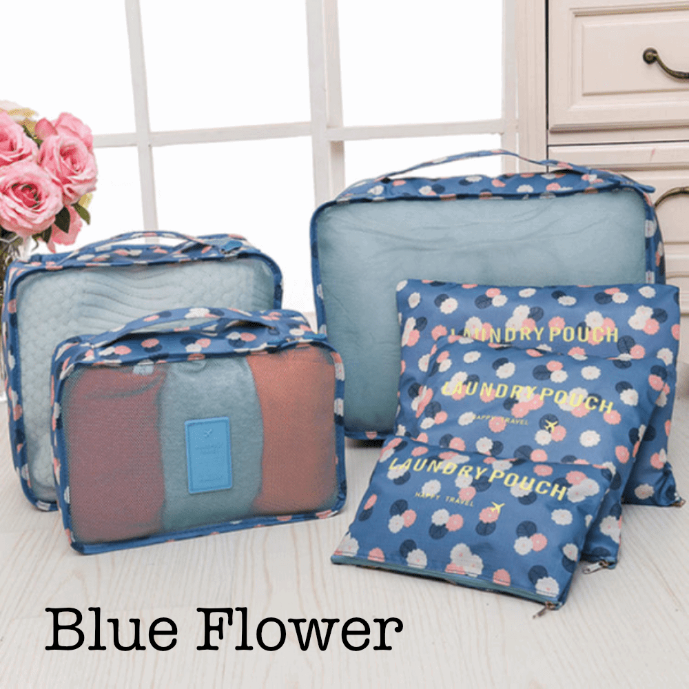 6 Piece Travel Organizer - Curated Sparkle Parlor