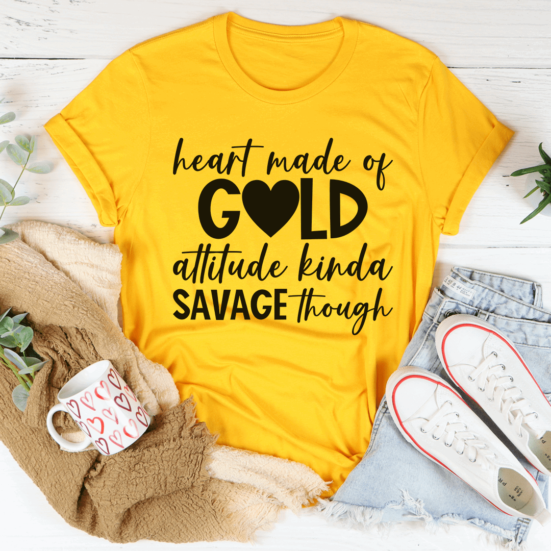 Heart Made Of Gold Tee - Curated Sparkle Parlor