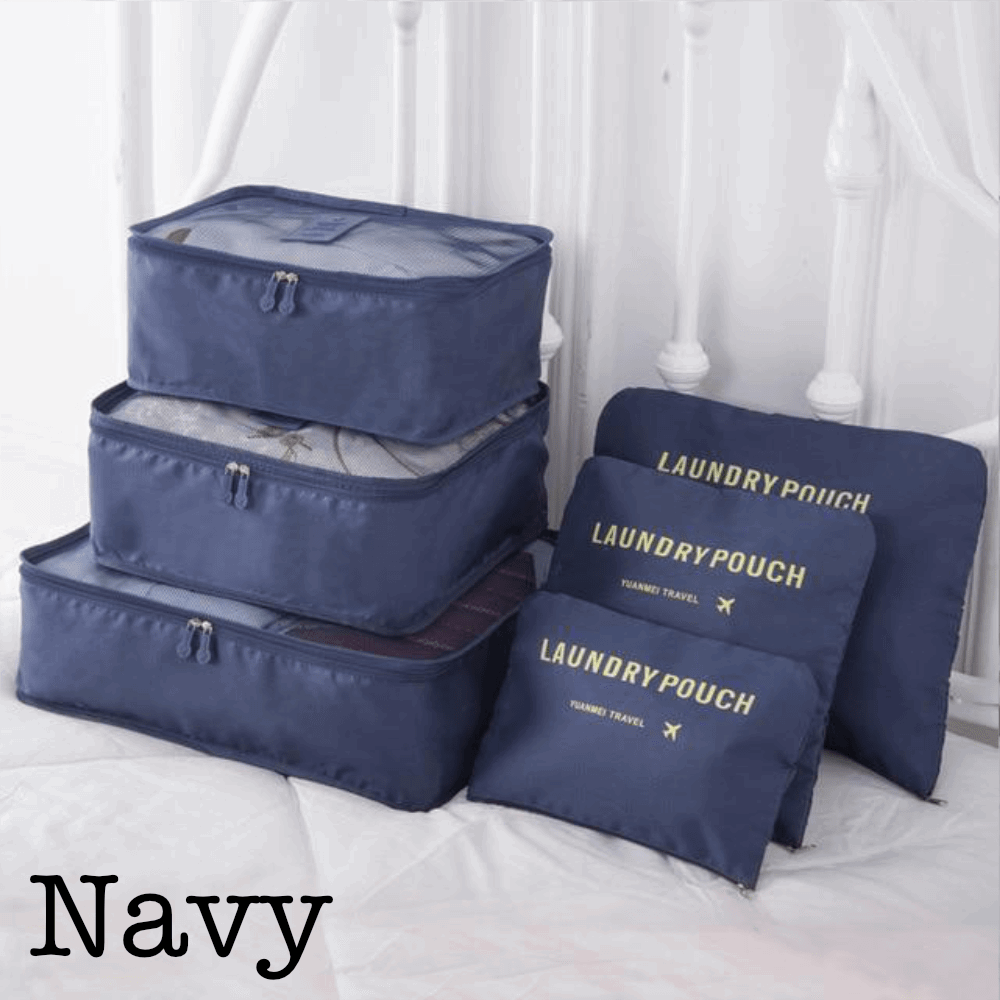 6 Piece Travel Organizer - Curated Sparkle Parlor