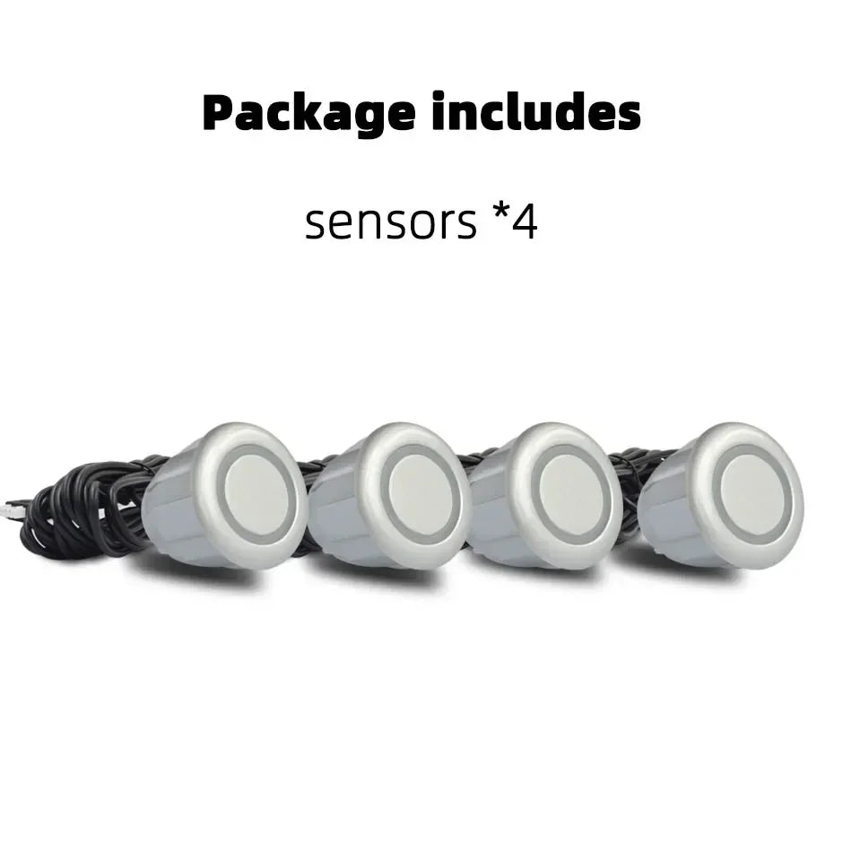 Hippcron 4PCS 22mm Car Parking Sensors Backup Radar System Black Red Blue Gold Grey Silver Champagne Gold White Color Sensor - Curated Sparkle Parlor