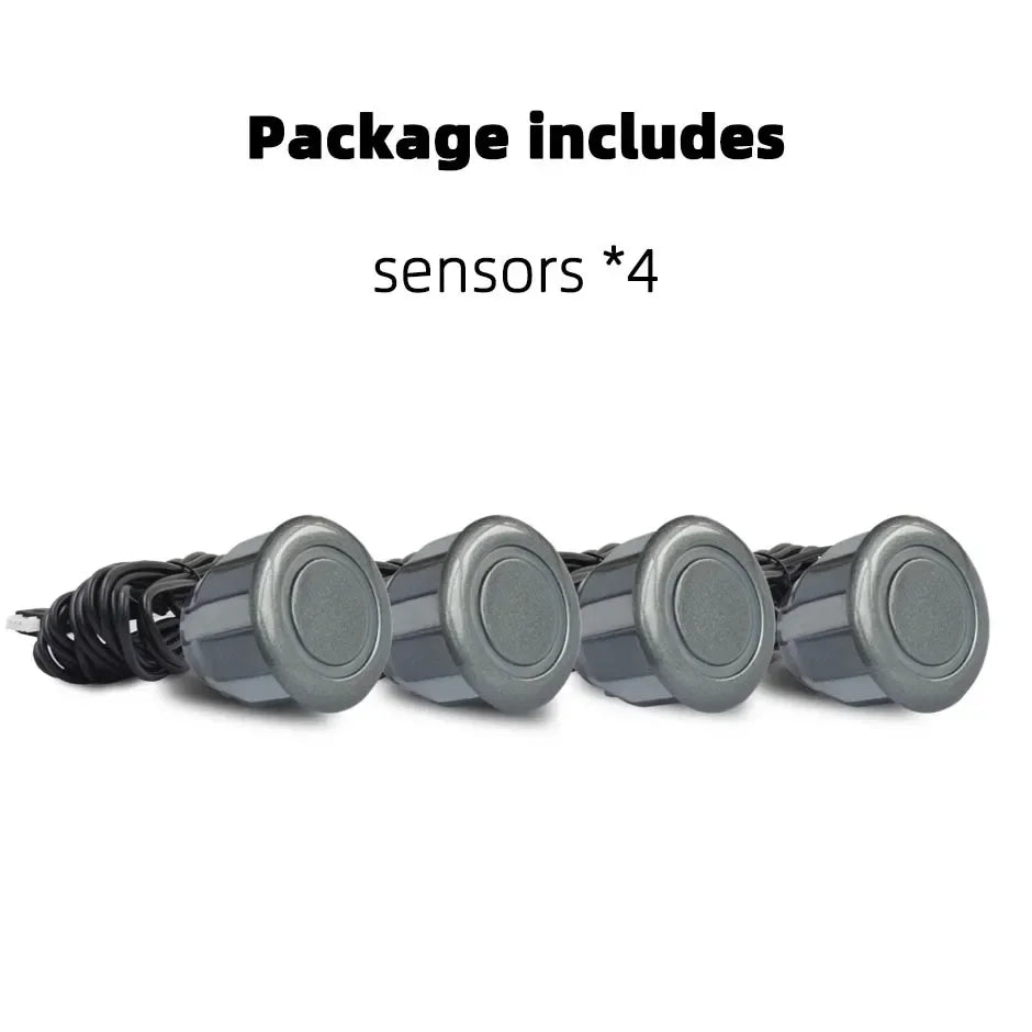 Hippcron 4PCS 22mm Car Parking Sensors Backup Radar System Black Red Blue Gold Grey Silver Champagne Gold White Color Sensor - Curated Sparkle Parlor