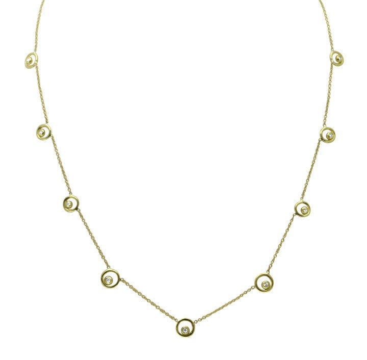 Karma Chain - 14K Gold with Ripples of Diamonds - Curated Sparkle Parlor