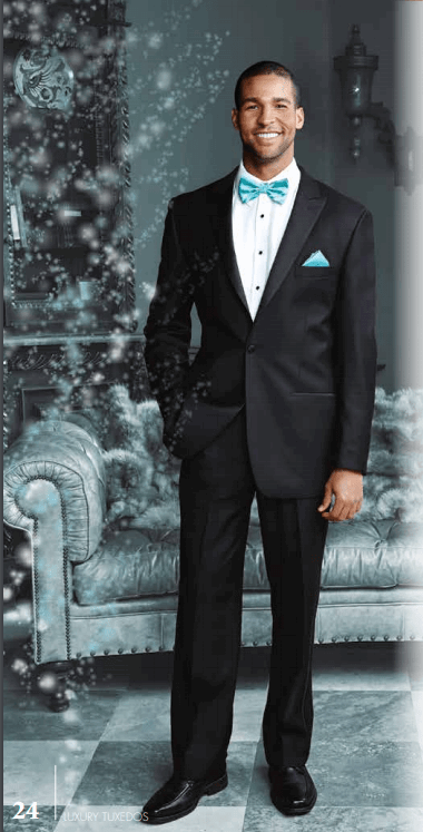 "Vienna" Black Tuxedo Jacket Peak (Separates) - Curated Sparkle Parlor