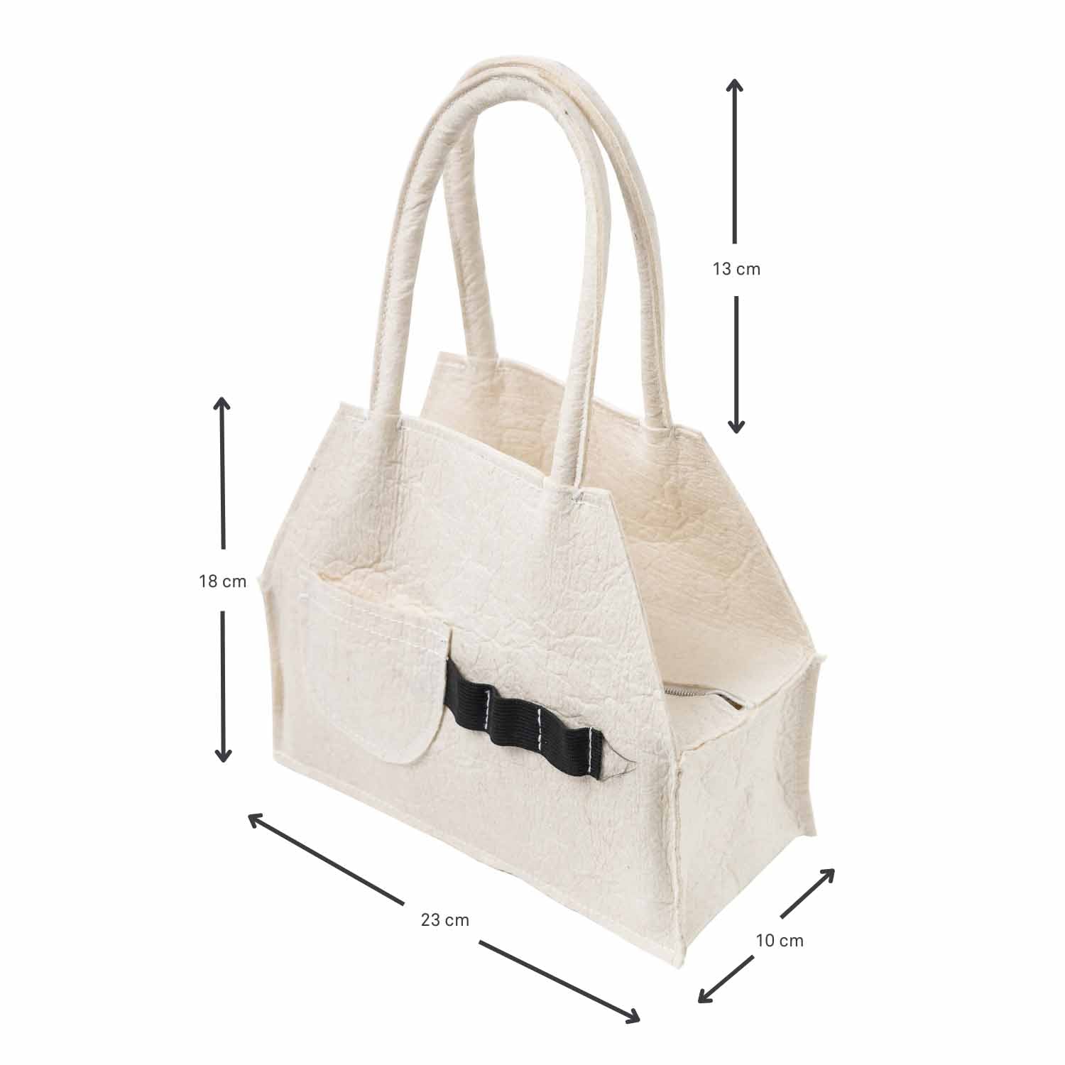 White Pinatex Handbag - Curated Sparkle Parlor